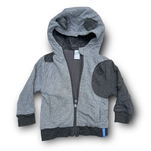 Cubcoats “Pimm the Pup” 2 for 1 Zip up Hoodie & Plushie, Gray/Charcoal Size 2T - Picture 6 of 16